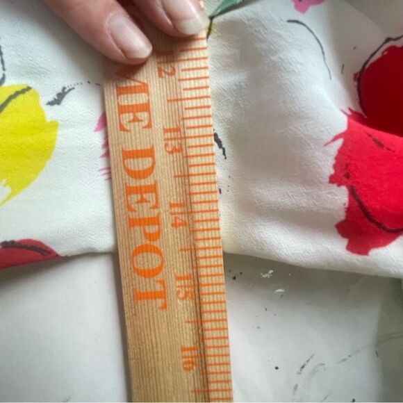 RIXO Red and Yellow Mock Neck Sundress with Puff Sleeves Y2k sz. 4 - Picture 16 of 16